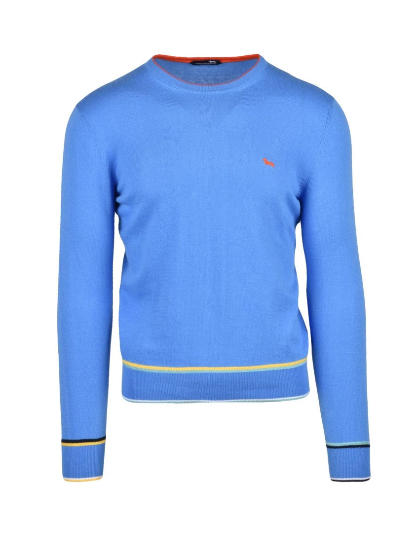 Harmont&Blaine Light Blue Men Cotton Sweater
