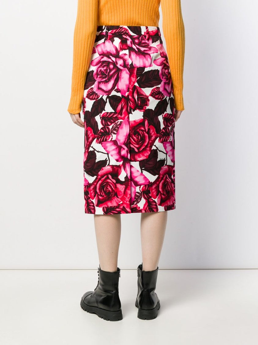 Prada Midi Cotton Skirt