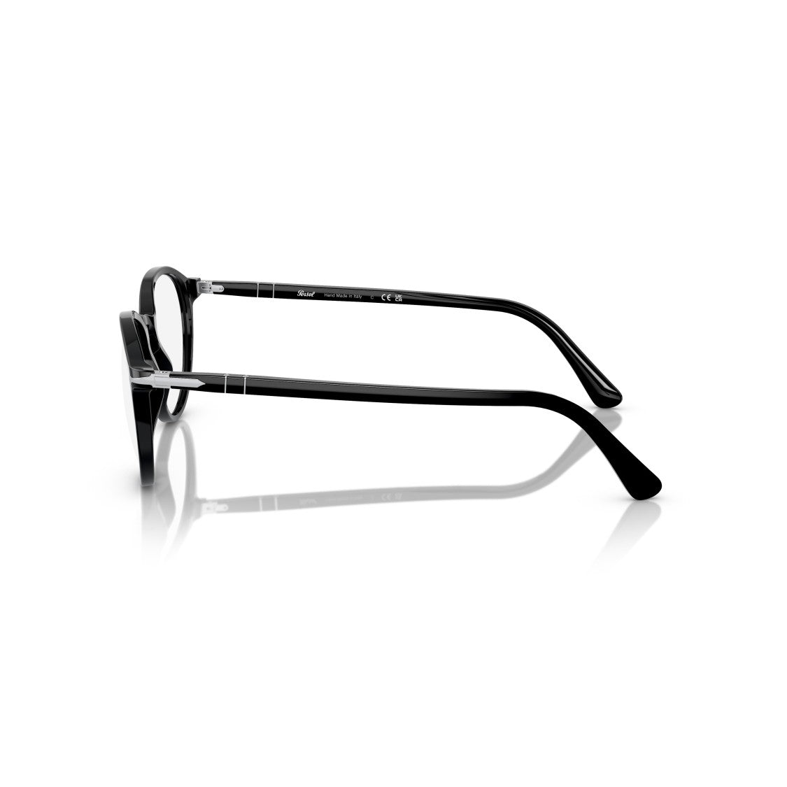 Persol 0Po3218v Glossy Black Acetate Round Frame Eyeglasses