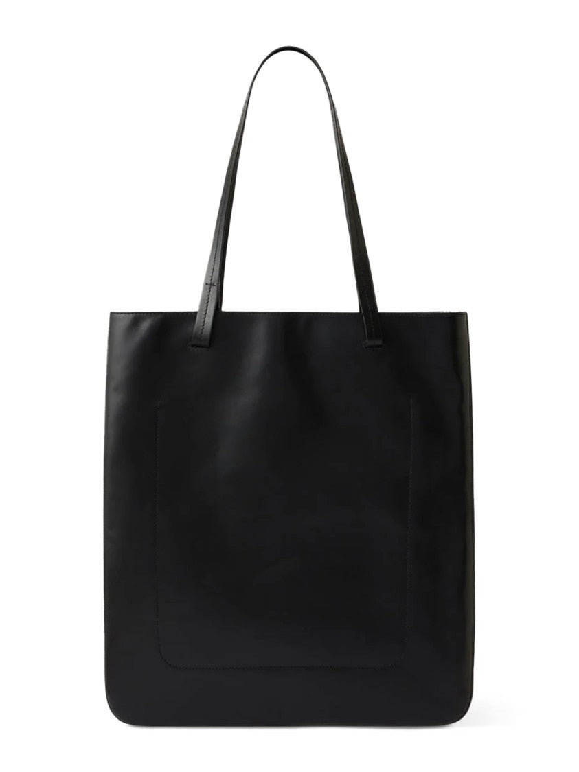 Soeur Minimalist Tote Bag With Smooth Black Finish