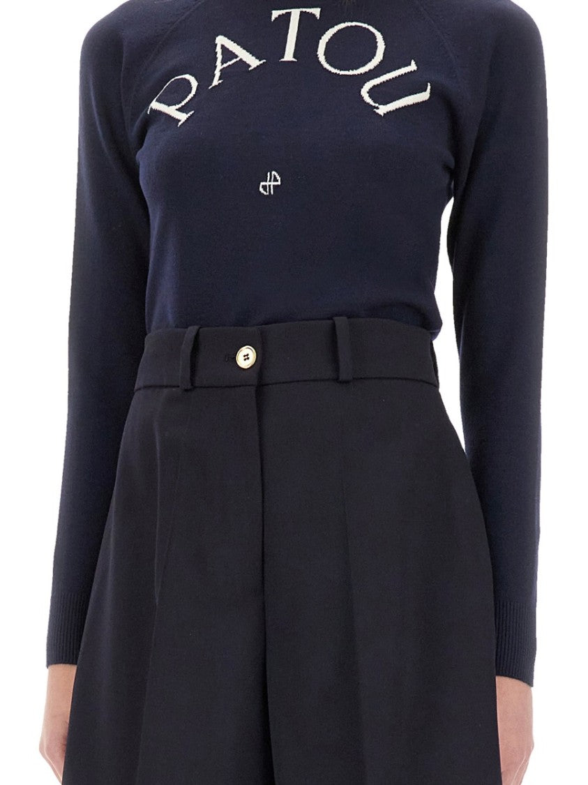 Patou Fitted Black Jersey With Round Neckline