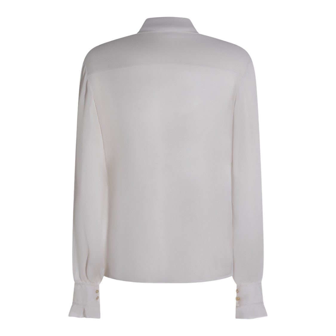 Alberta Ferretti Ivory Structured Collar Shirt