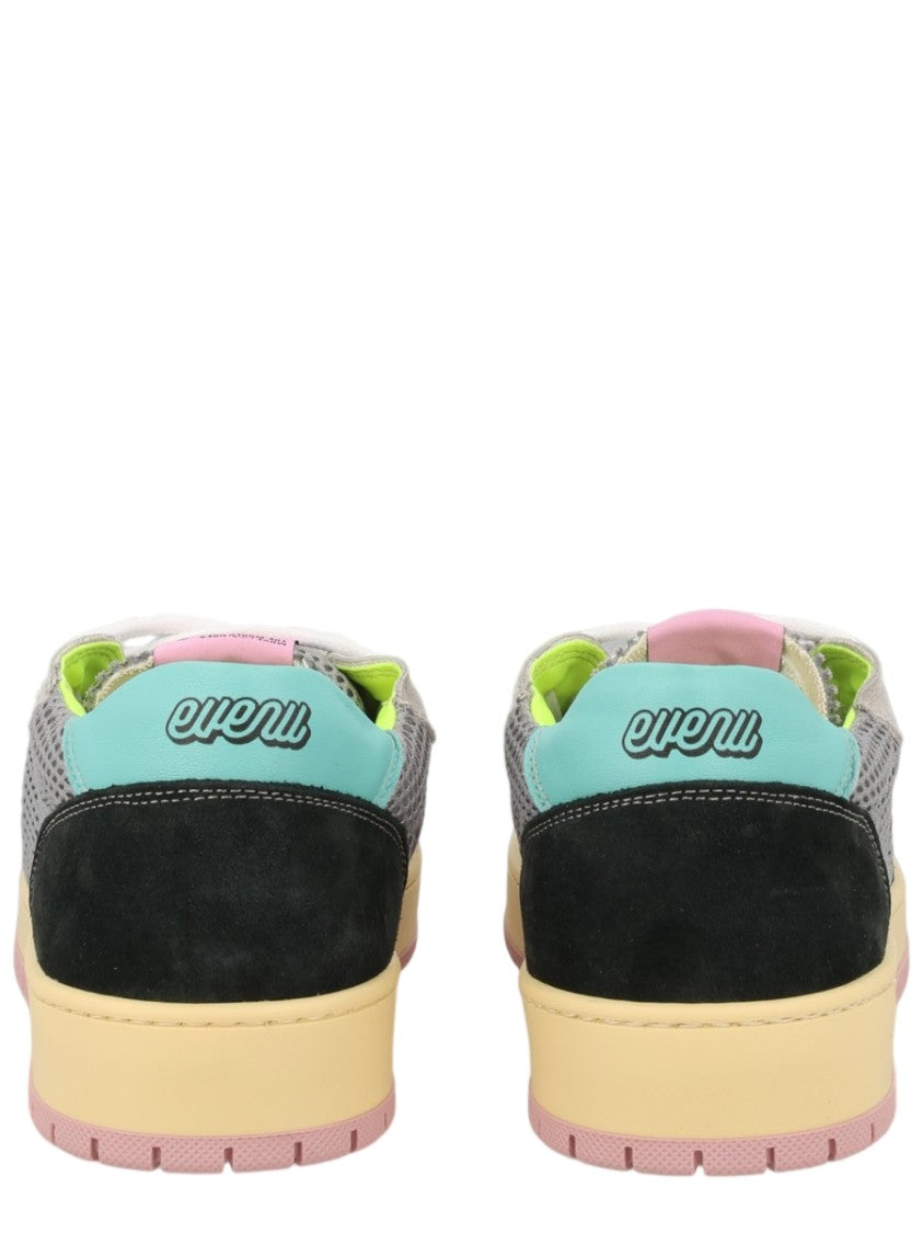 Evenu Multicolour Mesh Suede Pastel Accent Sneakers