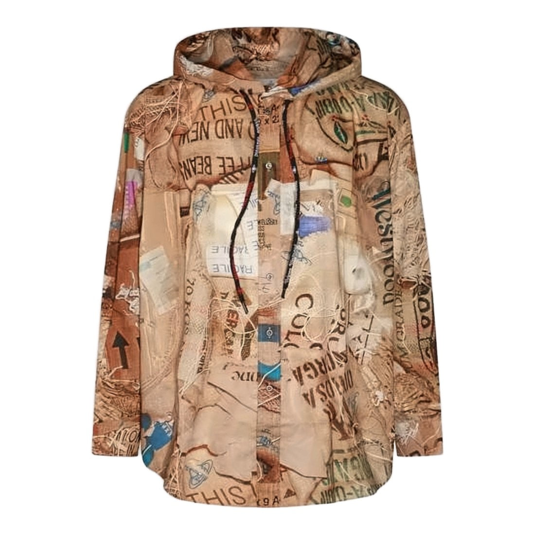 Vivienne Westwood Artistic All-Over Printed Hoodie With Front Zipper