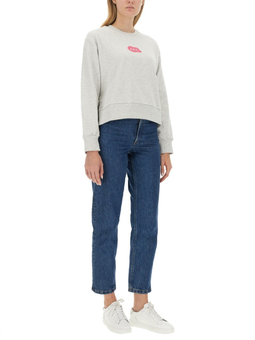A.P.C. Cropped Hem Sweatshirt