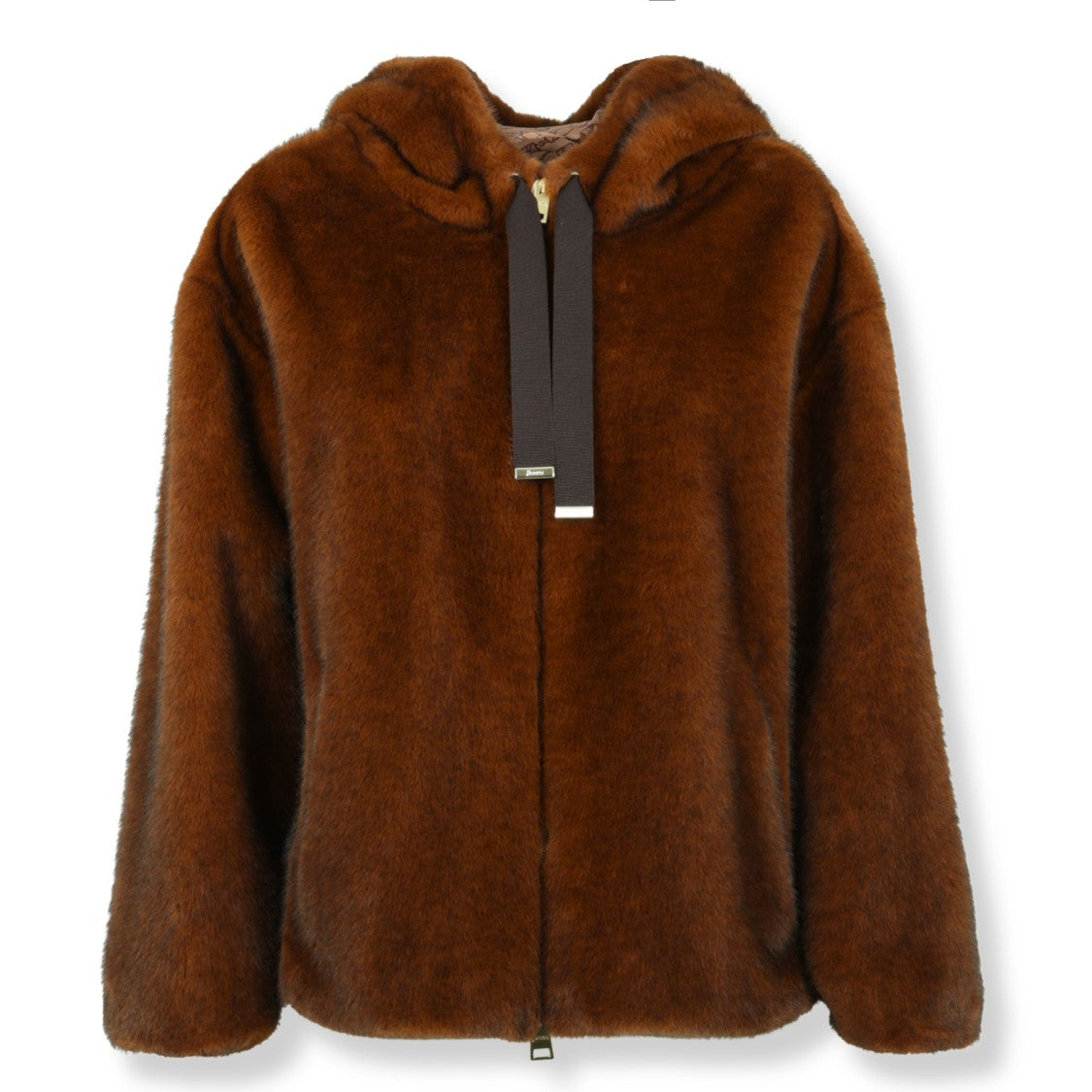 Herno Plush Faux Fur Bomber Jacket