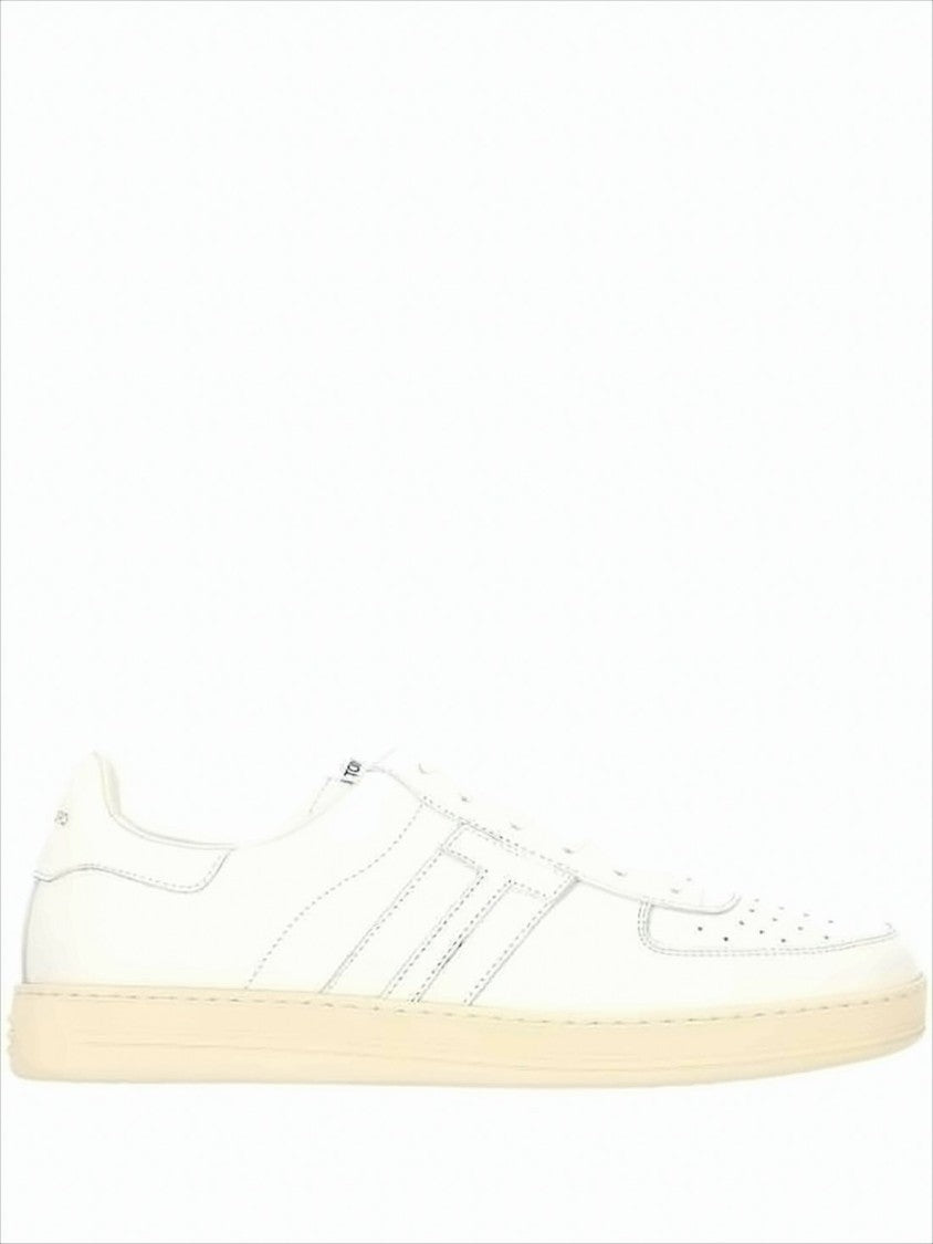 Tom Ford Low-Top Calf Leather Sneakers With Perforated Detailing