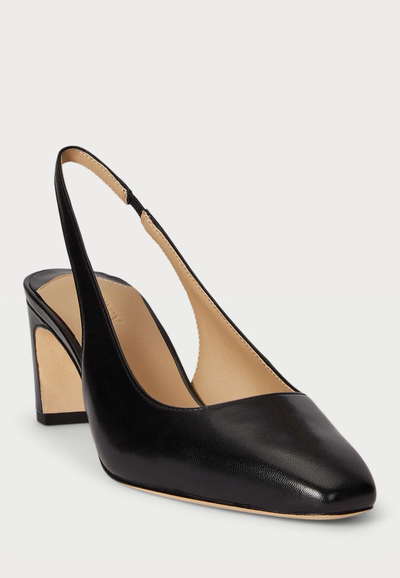 Lauren Ralph Lauren Black Klaire Suede Slingback Pumps