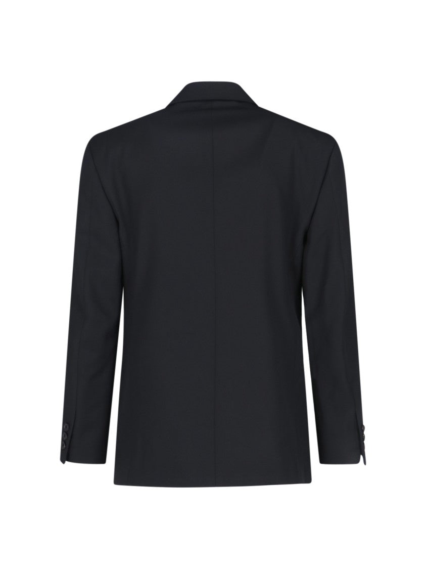 Tonywack Black Tony Wack Double-Breasted Wool-Blend Blazer