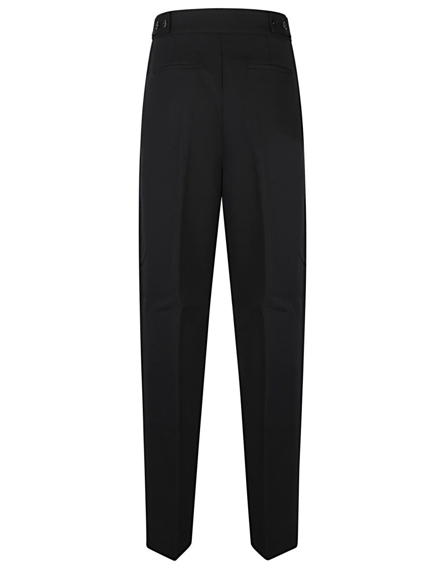 The Frankie Shop Tailored Black Doyer Trousers With Front Pleat