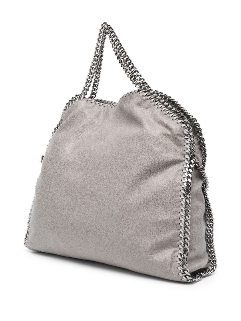 Stella Mccartney Soft-Texured Shoulder Bag With Silver-Tone Chain Trim