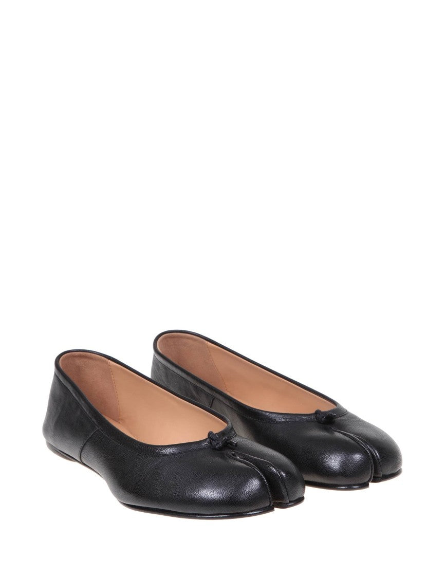 Maison Margiela Black Leather Tabi Ballerina
