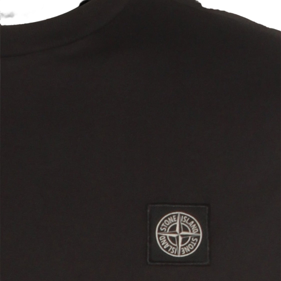 Stone Island Long-Sleeve Black T-Shirt With Subtle Emblem Patch