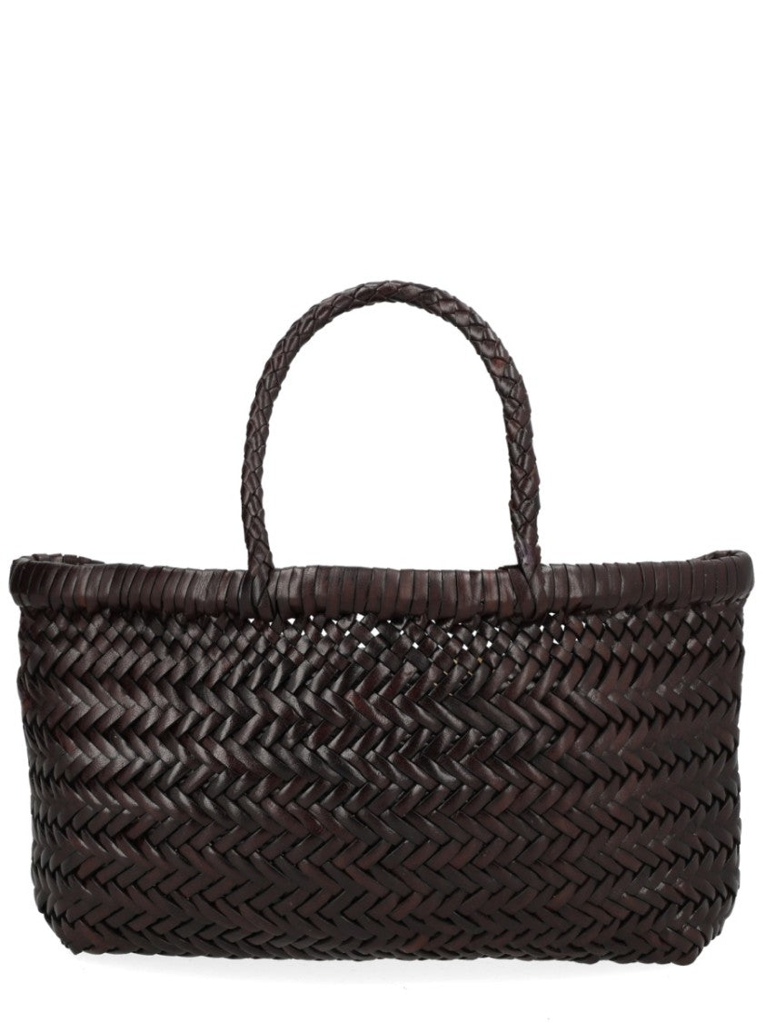Dragon Diffusion Flat Gora Mini Woven Leather Handbag