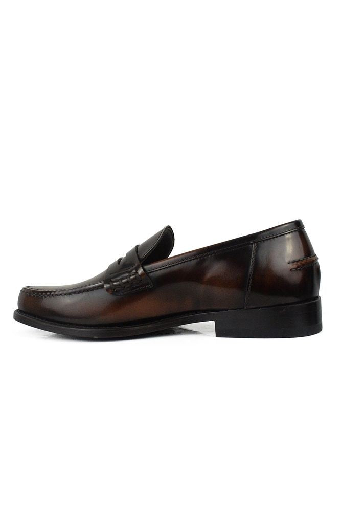 Alberto Brown Calfskin Leather Loafers