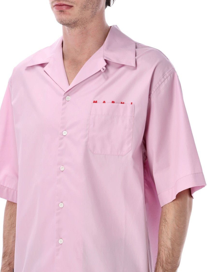 Marni Rose Boxy Bowling Shirt