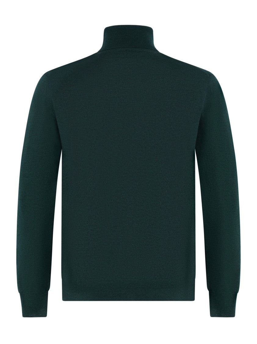 Franzese Collection Regular Fit Turtleneck Sweater With Ribbed Details