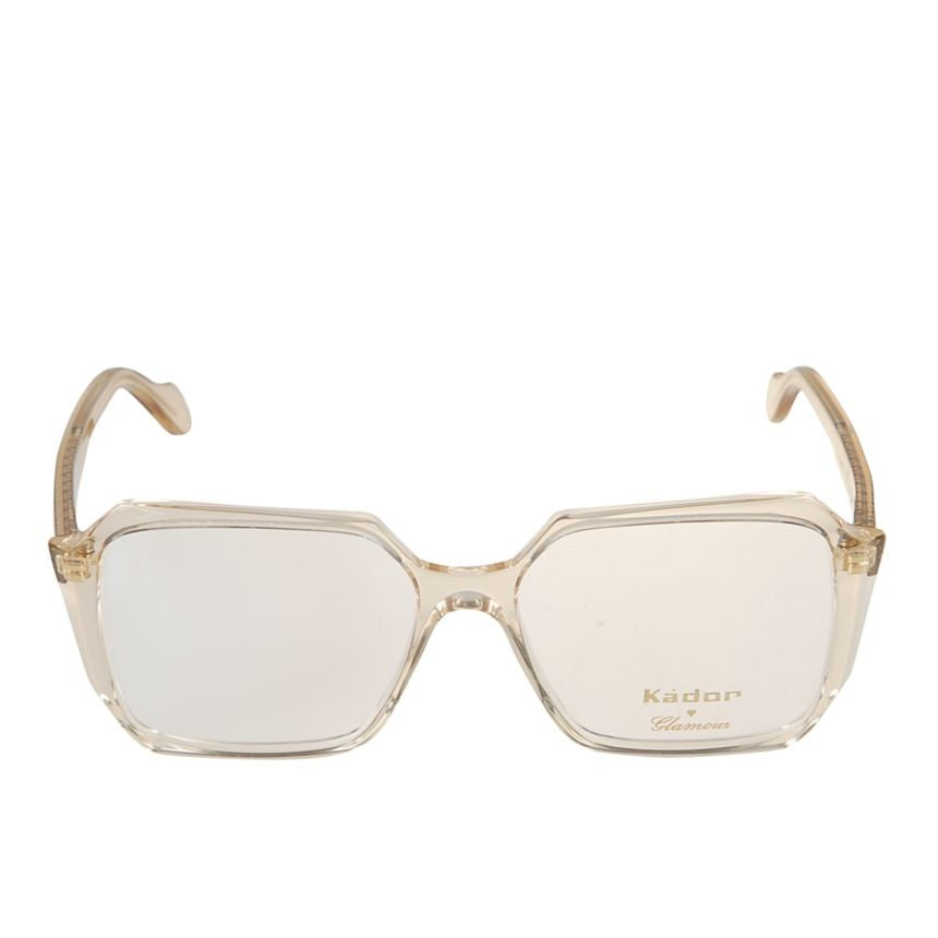 Kador Lizzy Geometric Square Eyeglasses With Textured Gold-Tone Temples