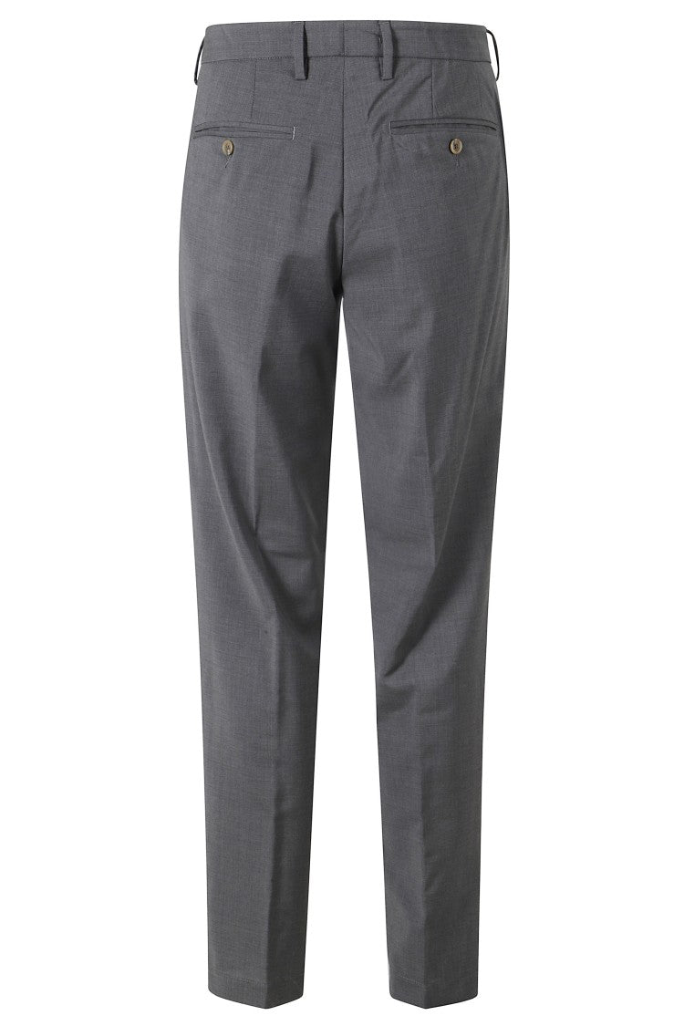 Myths Dark Grey Zeus Darts Waist Loops Wool Trousers