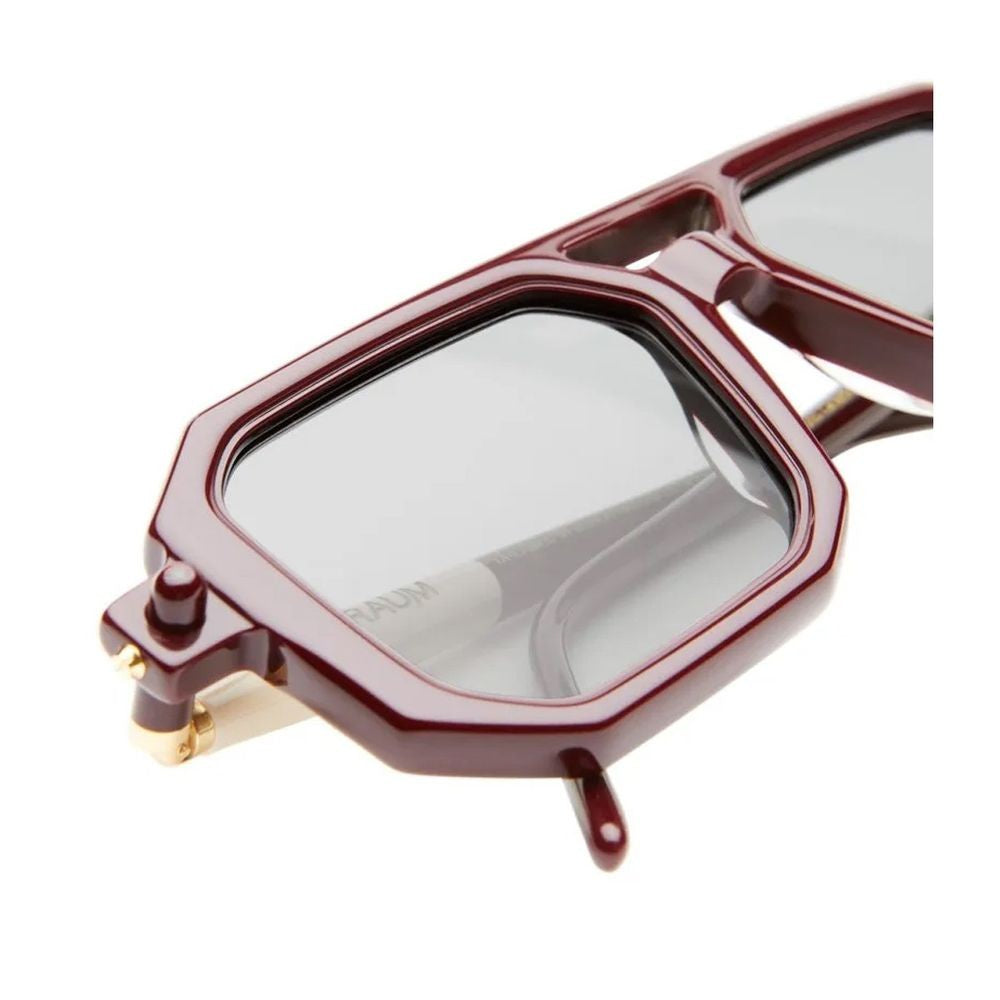 Kuboraum Mask P8 Rectangular Dark Red Acetate Sunglasses