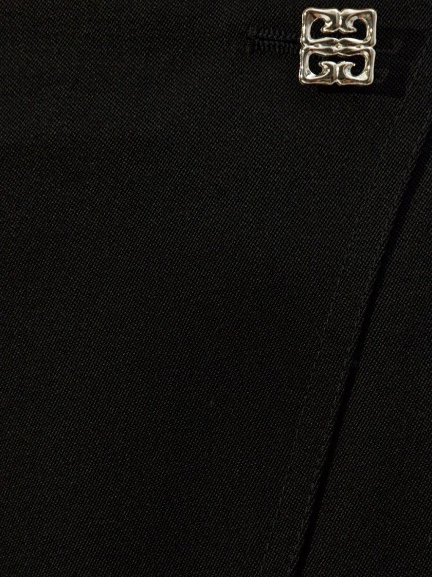 Givenchy Knee-Length Virgin Wool Wrap Skirt