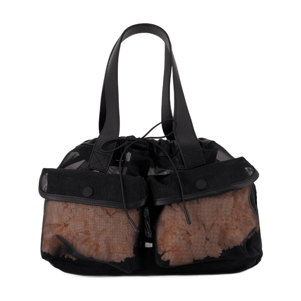 Simone Rocha Mini Sheer Stuffed Shopper Bag - Polyester - Black
