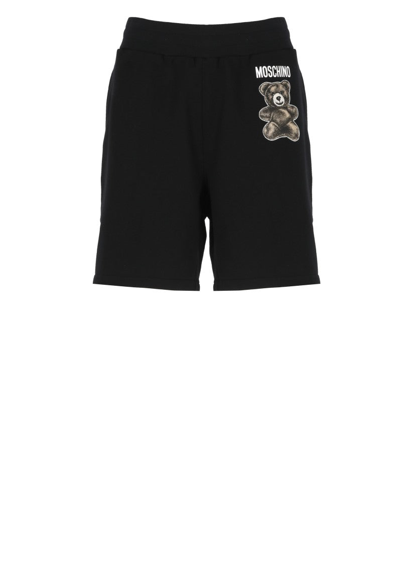 Moschino Black Cotton Bermuda