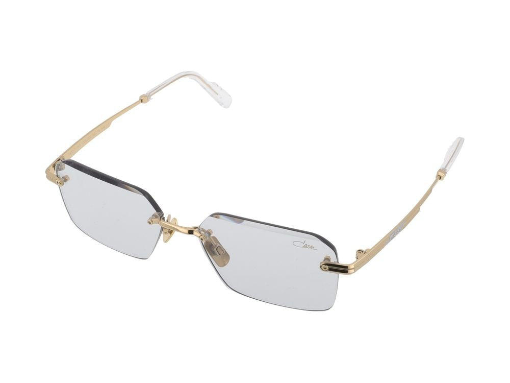 Cazal Gold Geometric Rimless Titanium Sunglasses