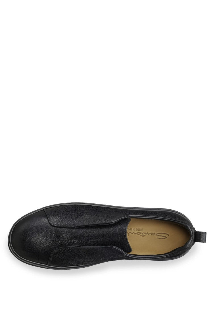 Santoni Seta Hand-Varnished Suede Sneakers