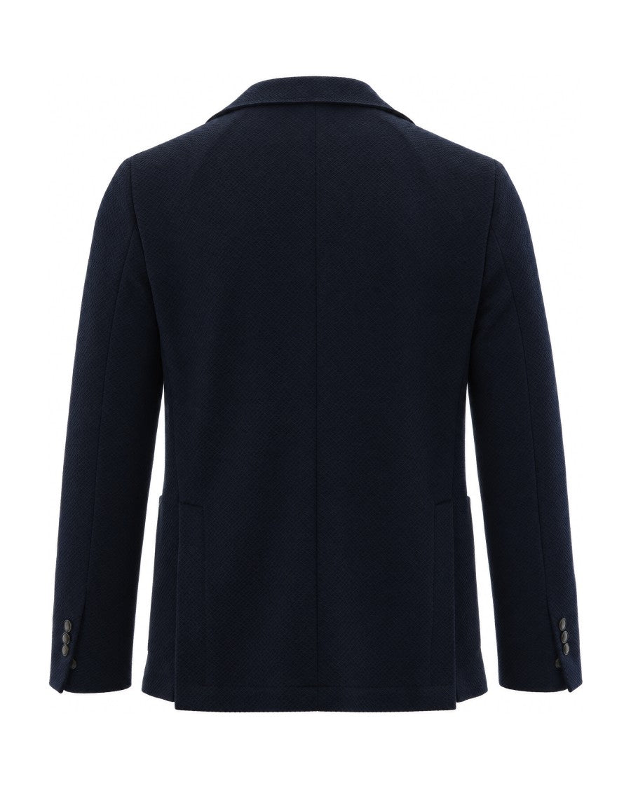 Breras Milano Textured Single-Breasted Wool-Blend Jacket