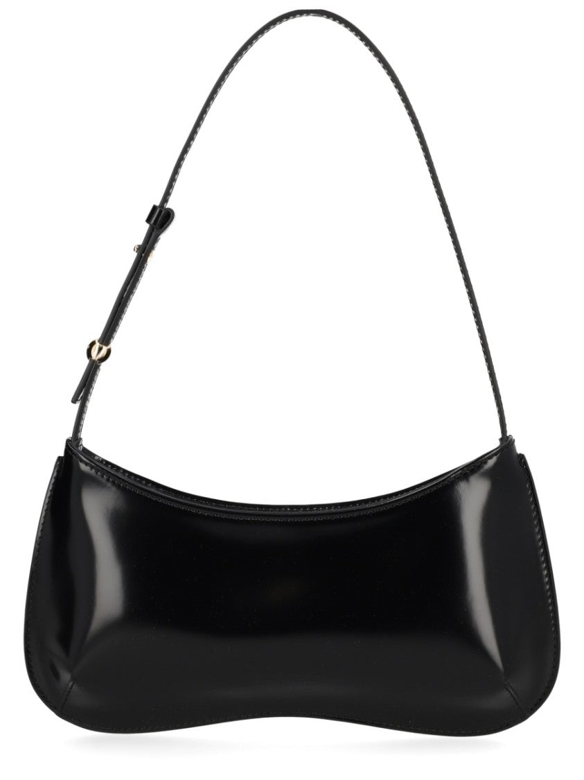 Jacquemus Bisou Curved Silhouette Calf Leather Handbag