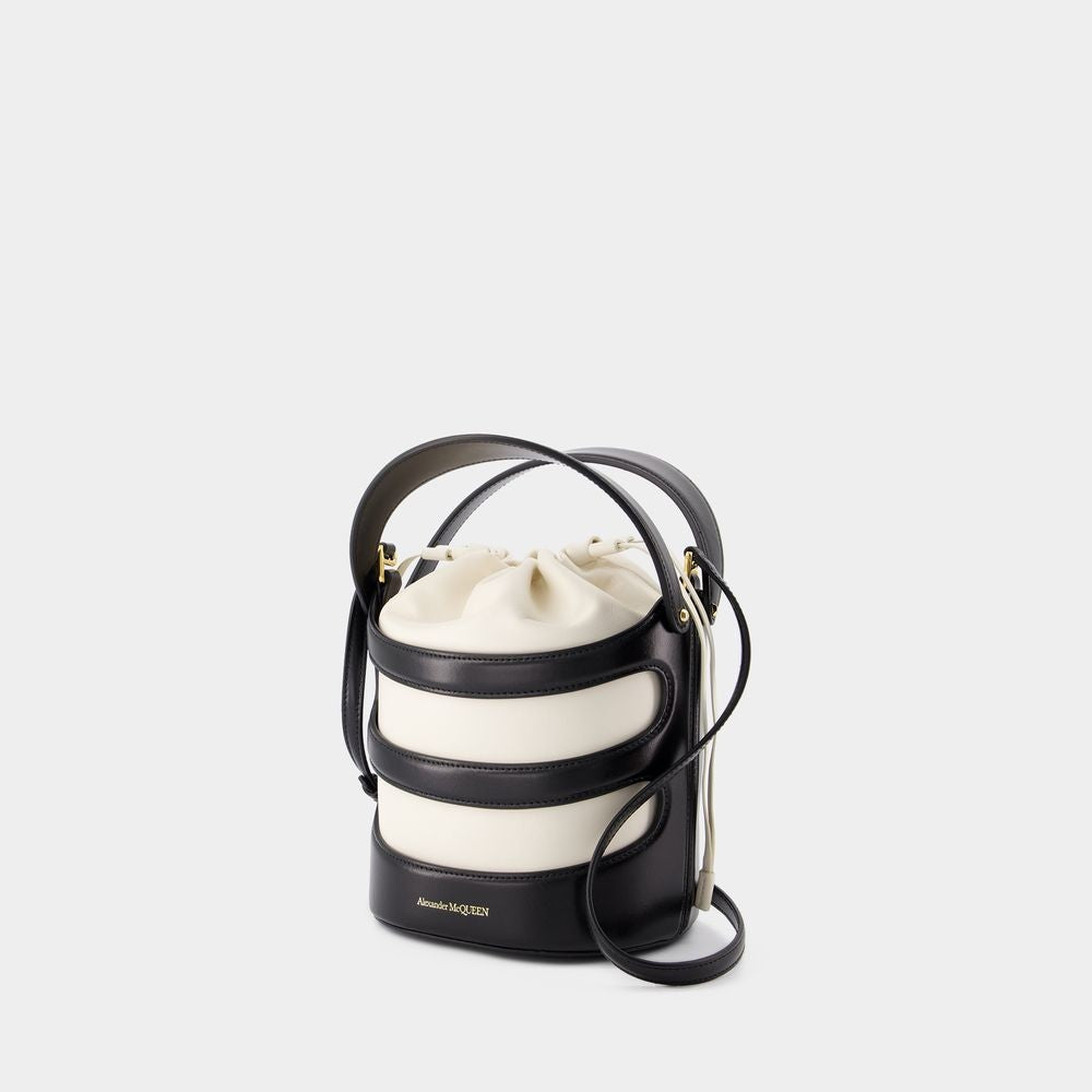 Alexander Mcqueen Rise Bag - Leather - Black/Ivory