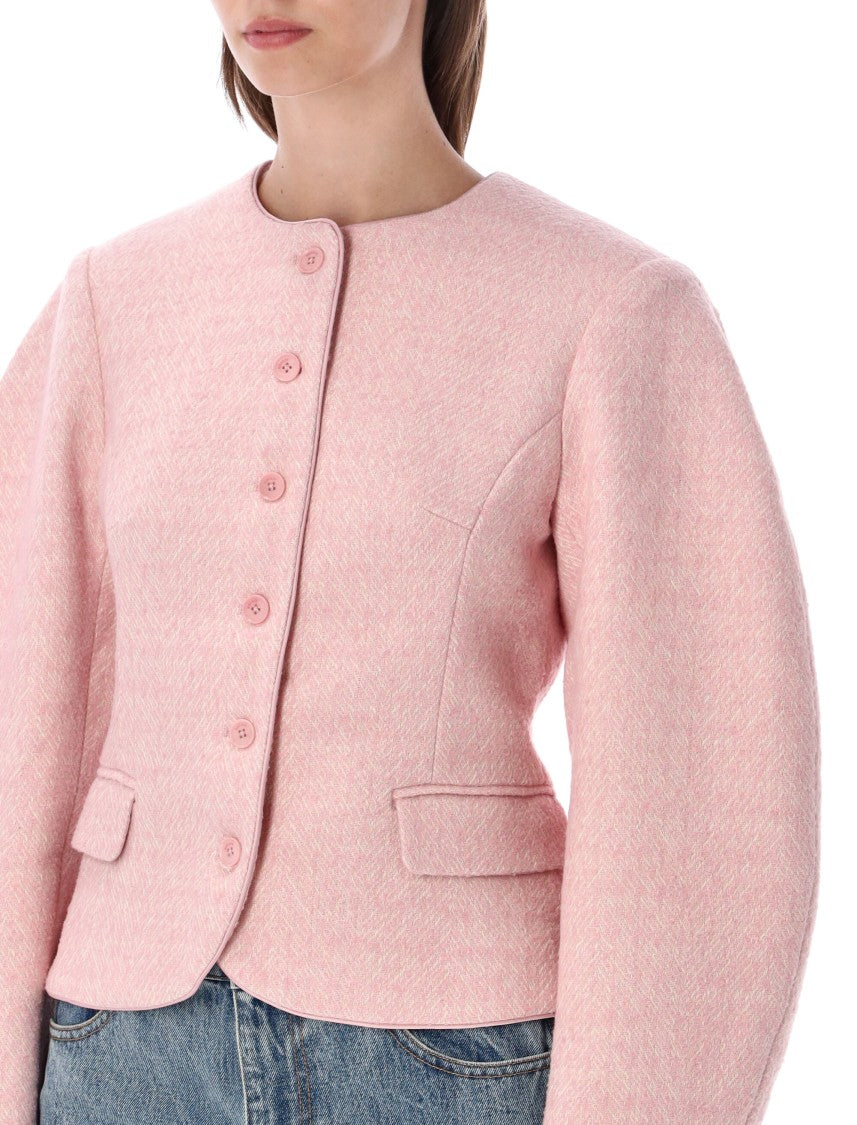 Rotate Cocoon Sleeved Cropped Jacket