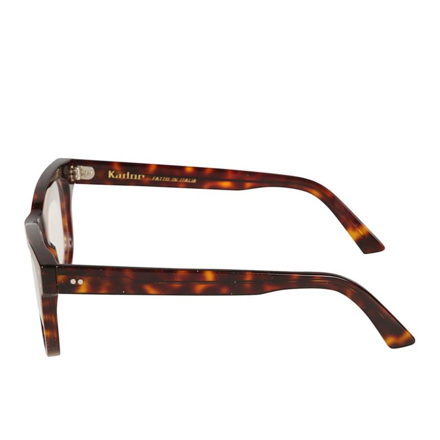Kador Keyman Square Frame Tortoiseshell Sunglasses With Metallic Rivet Details