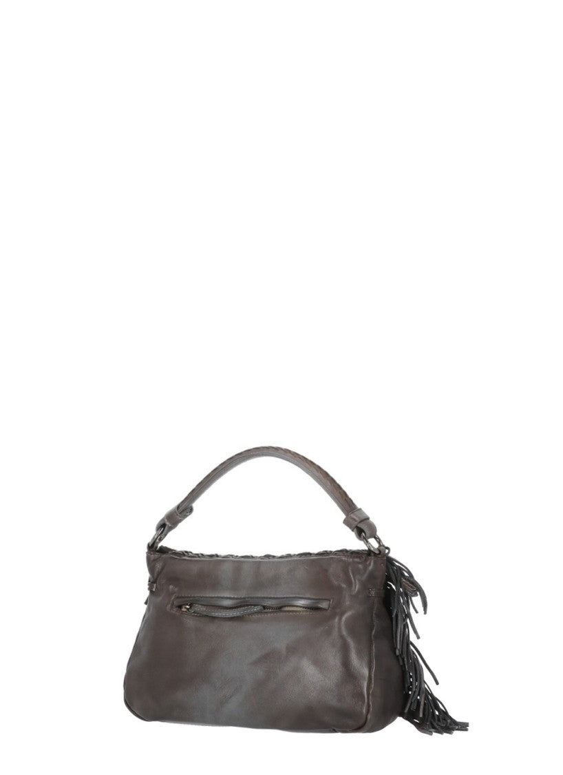 Reptile's House Gradient Brown Shoulder Bag With Braided Details