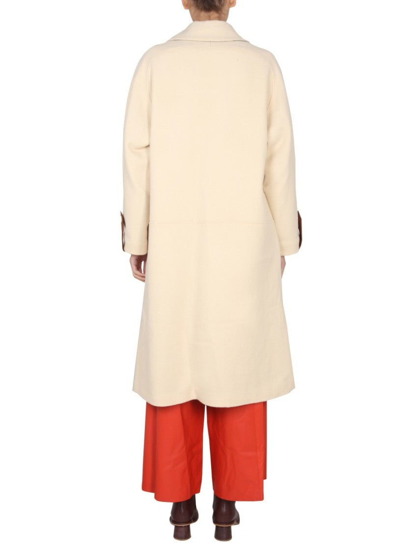 Alysi Short Straight-Silhouette Coat With Classic Collar