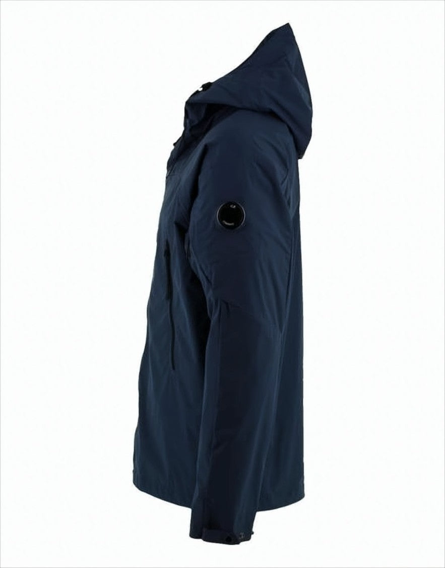 C.P. Company Minimalist Blue Polyester Jacket With Zippered Pockets