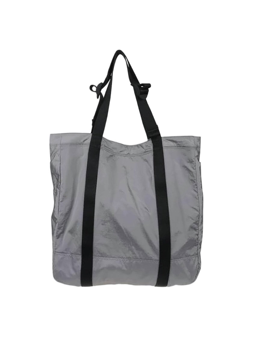 Stone Island Minimalist Grey Tote Bag With Reflective Surface