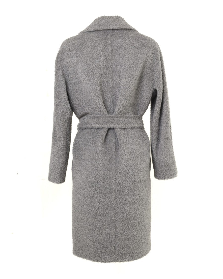 Max Mara Double-Breasted Gray Alpaca Blend Coat