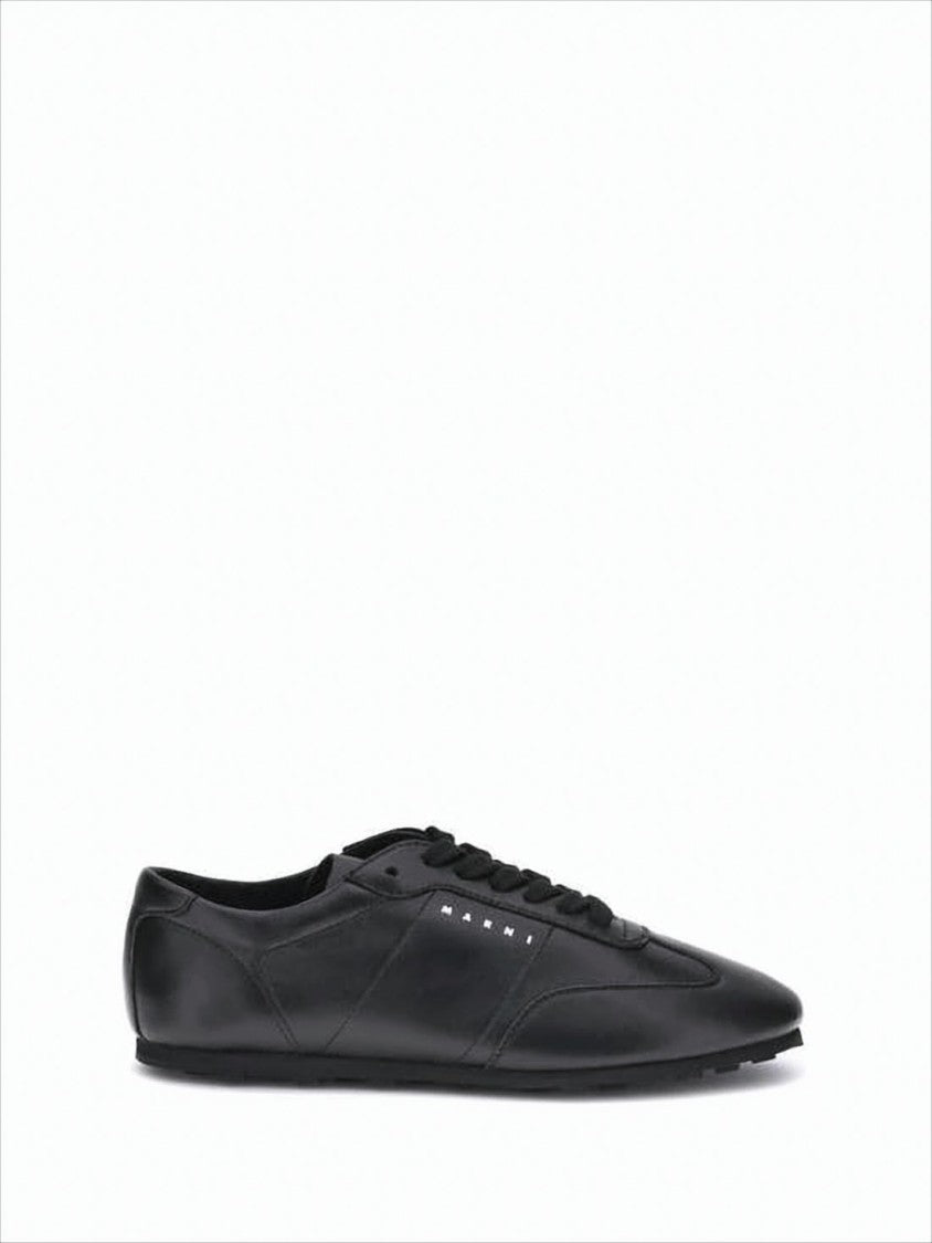 Marni Minimalist Black Nappa Leather Sneakers