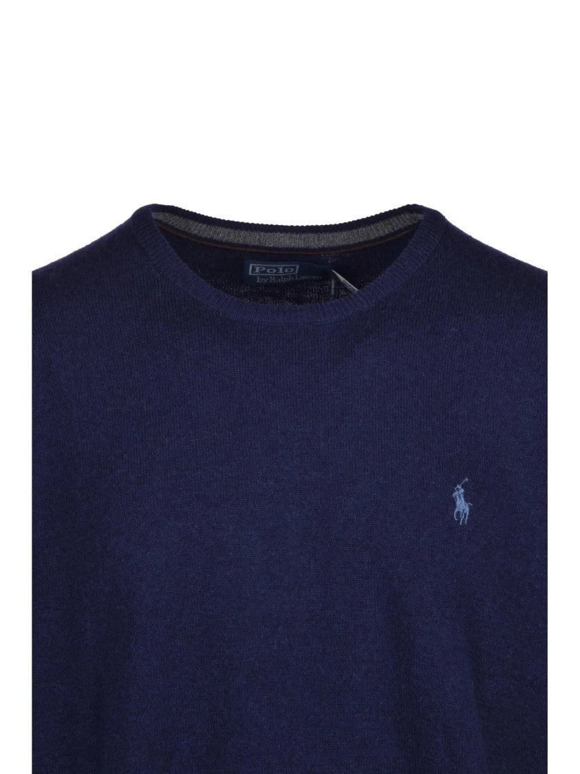 Polo Ralph Lauren Blue Classic Wool Crewneck Sweater