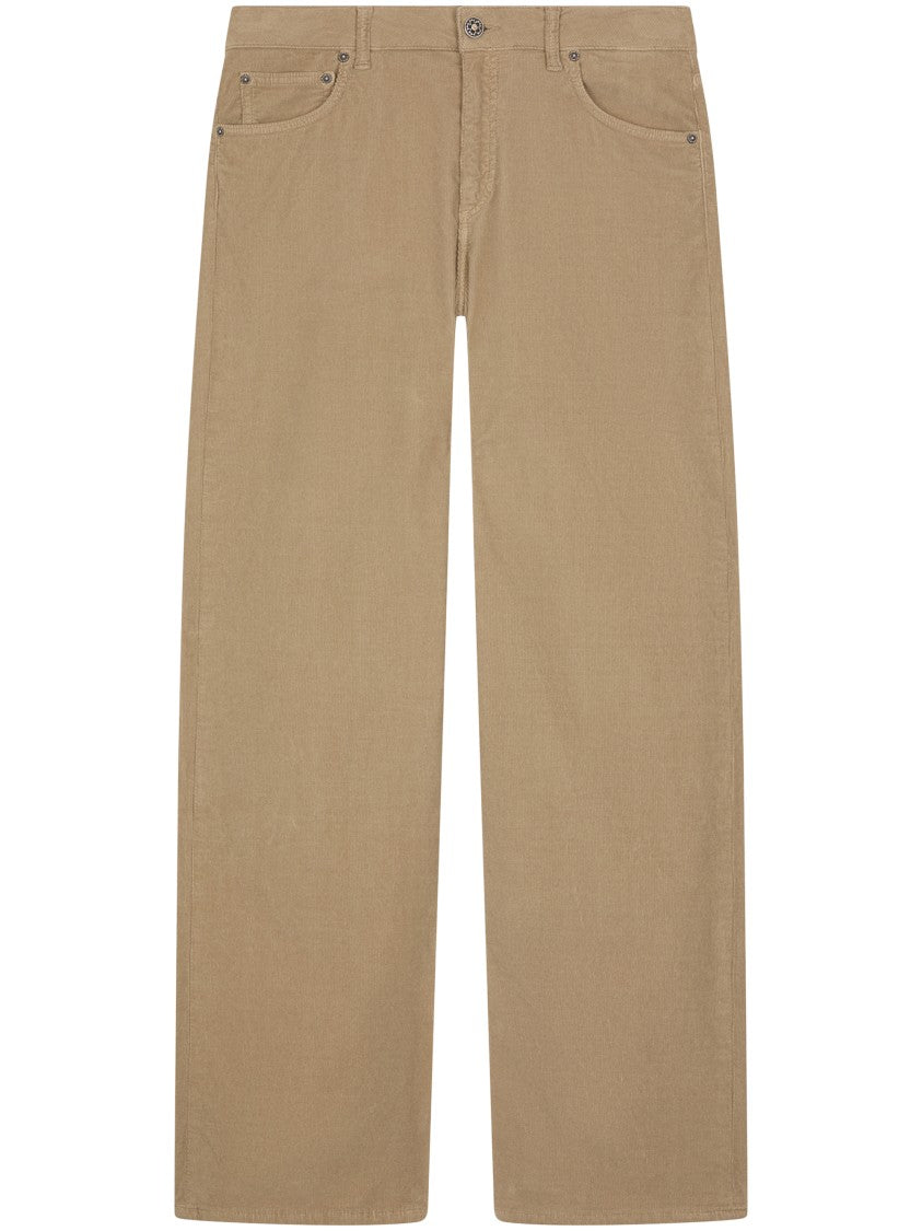 Dondup Tailored Straight Leg Trousers With Clean Waistband