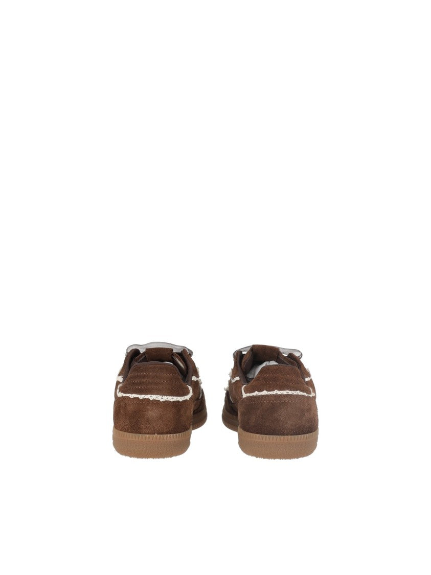 Alohas Chocolate Tb.490 Crochet Leather Sneakers
