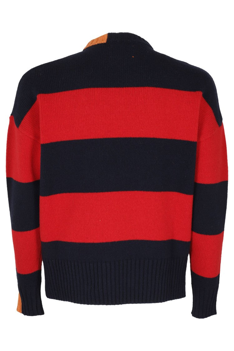 Right For Rugby-Style Sweater With Horizontal Stripes
