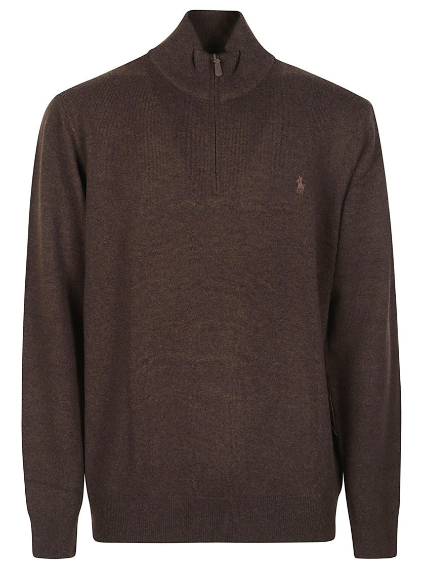 Polo Ralph Lauren Half-Zip High Collar Wool Sweater
