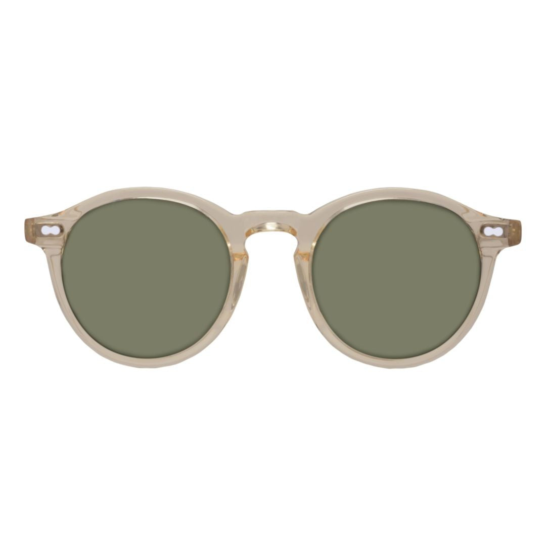 Moscot Or-Mil-S Miltzen Sun Translucent Acetate Round Frame Sunglasses