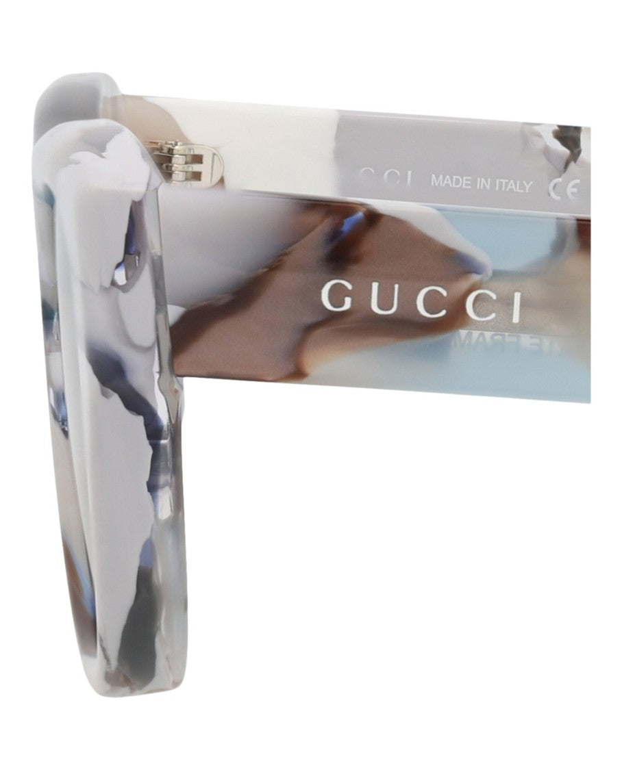 Gucci Square-Frame Sunglasses With Marbled Pattern In Recycled Acetate