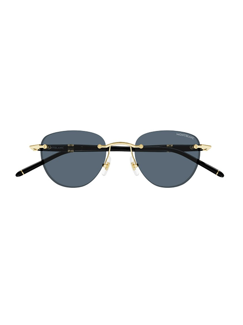 Montblanc Montblanc Metallic Rimless Sunglasses With Gold Accents