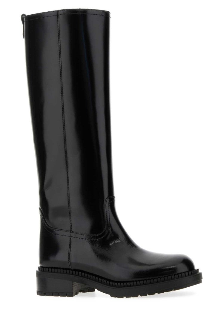 Casadei Black Leather Boots