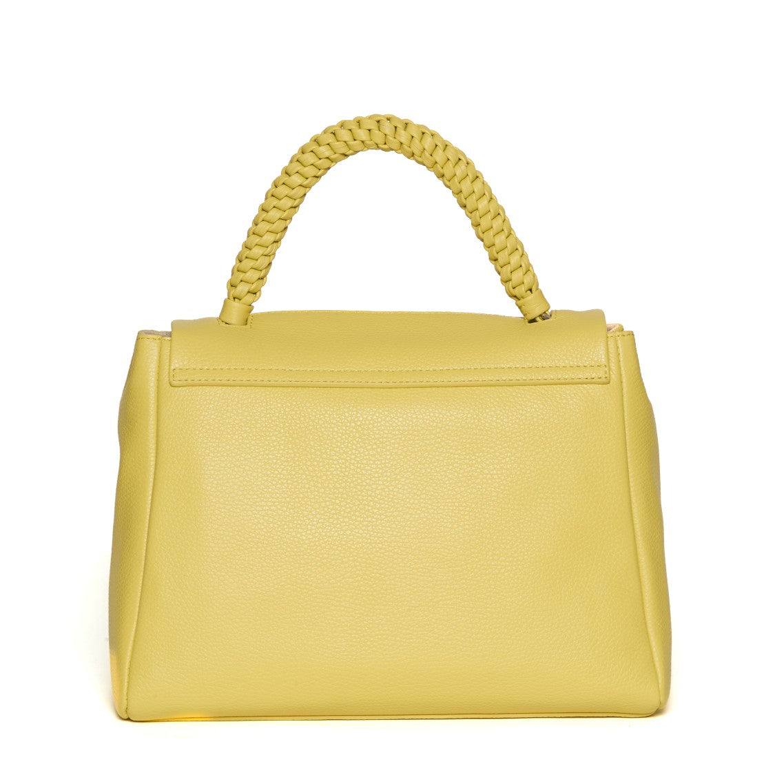 Orciani Scooby Leather Shoulder Bag With Woven Handle